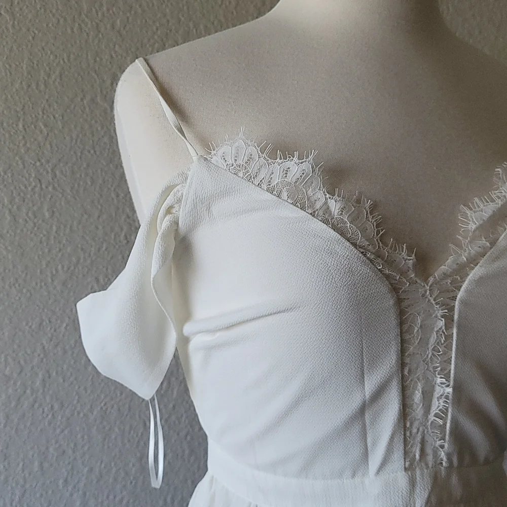 WAYF Cream/White Dress NWT - Picture 2 of 10